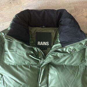 Winter Rains Puffer Jacket - Green, Parka Style, Size Large
